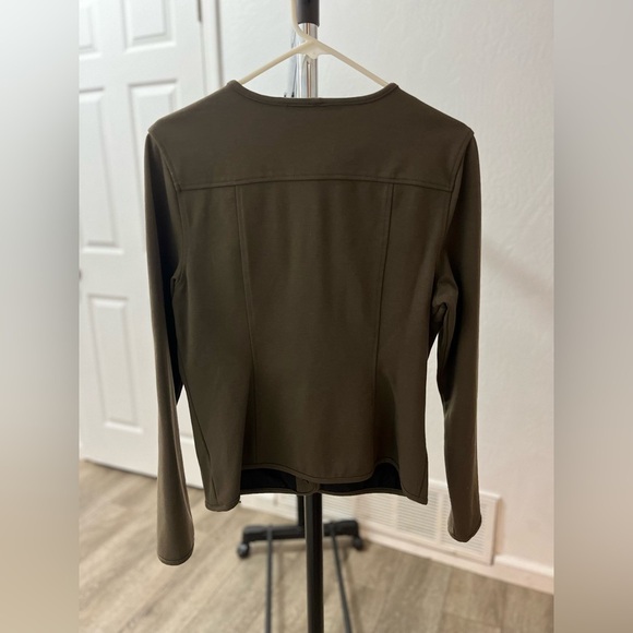 Liverpool Jeans Co. Women’s Wren Olive Button Jacket Medium - Picture 2 of 3